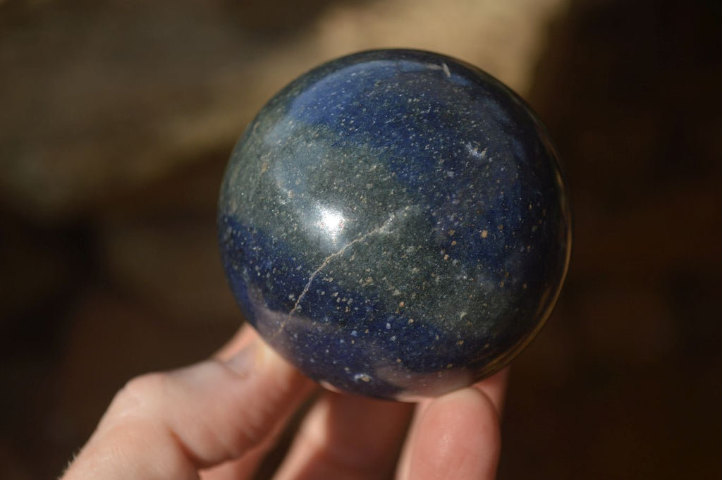Polished Blue Lazulite Spheres  x 6 From Madagascar - Toprock Gemstones and Minerals 