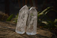 Polished Clear Quartz Crystal Points  x 6 From Madagascar - Toprock Gemstones and Minerals 