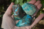 Polished Blue Shattuckite Free Forms  x 6 From Kaokoveld, Namibia - Toprock Gemstones and Minerals 