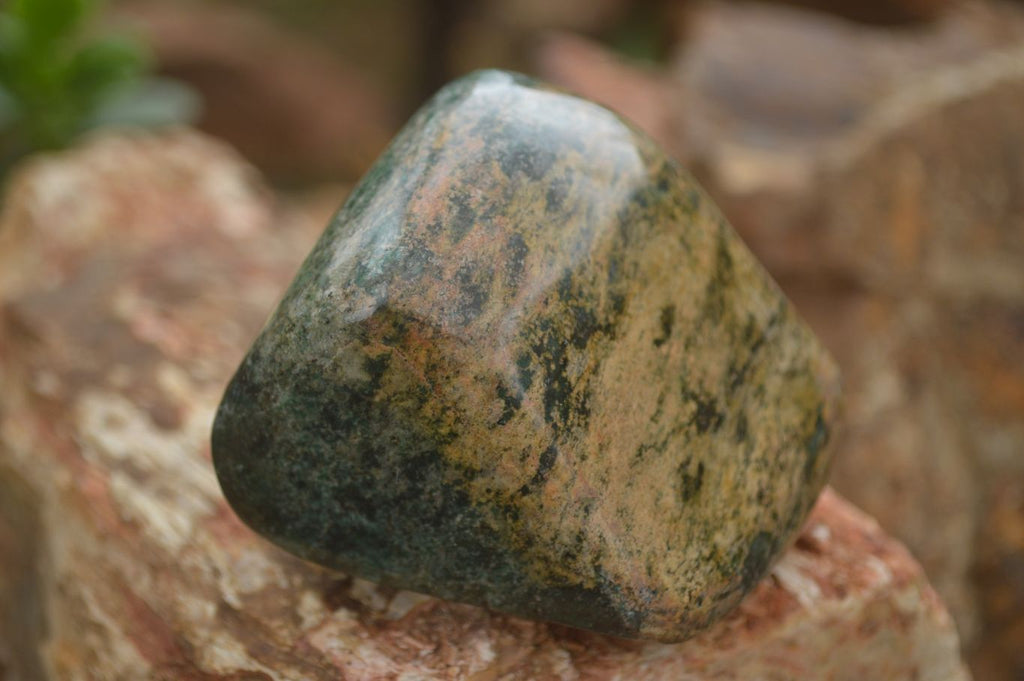 Polished Fluorescent Ruby Corundum In Chrome Verdite Free Forms x 4 From Zimbabwe - TopRock