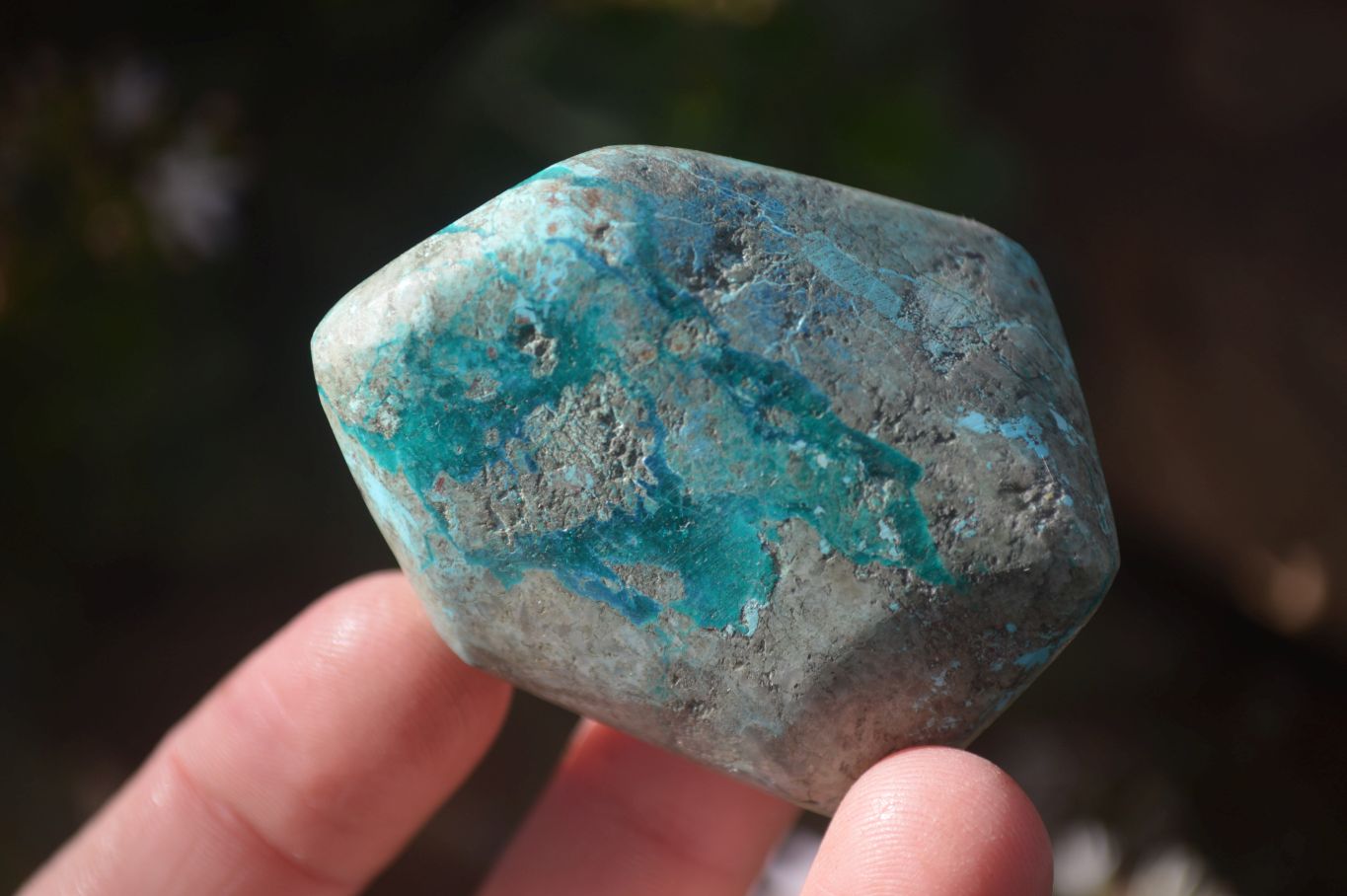 Polished Blue Shattuckite Free Forms  x 6 From Kaokoveld, Namibia - Toprock Gemstones and Minerals 