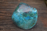 Polished Blue Shattuckite Free Forms With Azurite & Malachite  x 3 From Kaokoveld, Namibia - Toprock Gemstones and Minerals 