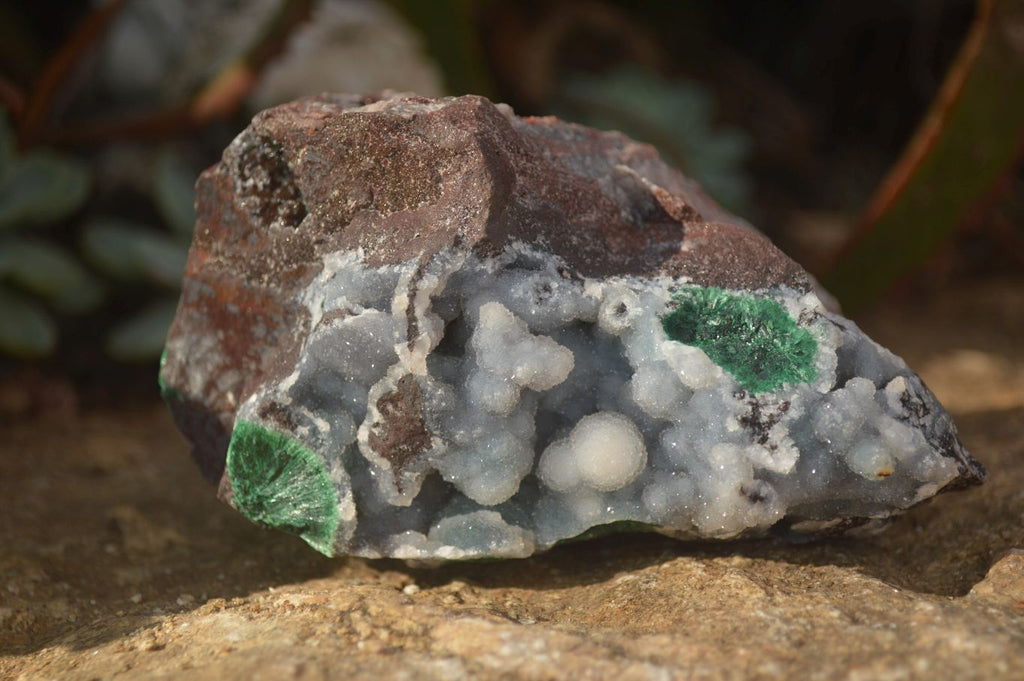 Natural Rare Ball Malachite On Drusy Quartz & Dolomite Matrix  x 3 From Kambove, Congo - Toprock Gemstones and Minerals 