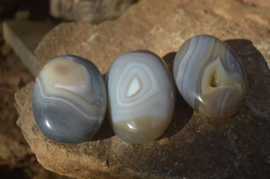 Polished Large Agate Palm Stones  x 1.8 Kg Lot From Madagascar - Toprock Gemstones and Minerals 