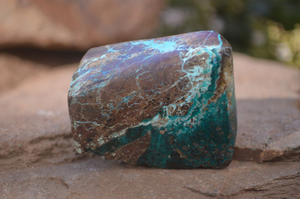 Polished Blue Shattuckite Free Forms  x 6 From Kaokoveld, Namibia - Toprock Gemstones and Minerals 