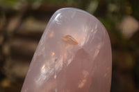 Polished Pink Rose Quartz Standing Free Forms x 2 From Ambatondrazaka, Madagascar - TopRock