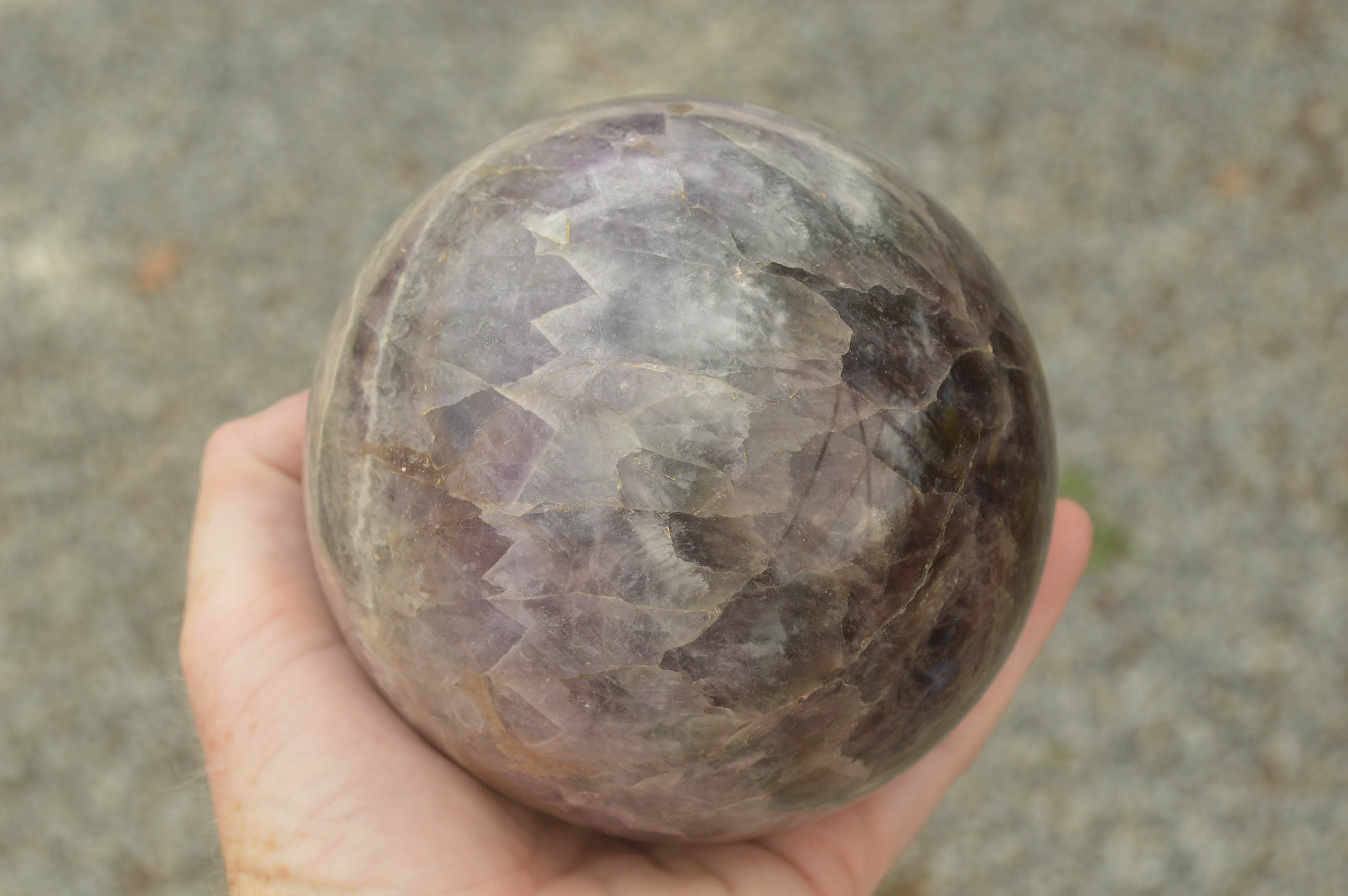 Polished Large Smokey Amethyst Sphere x 1 From Madagascar - TopRock