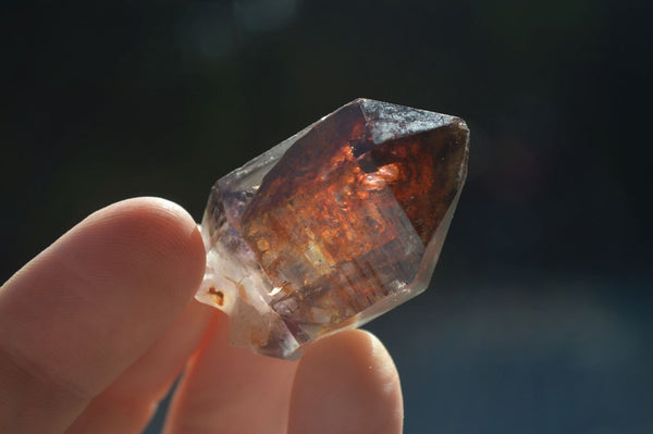 Natural Skeletal Smokey Amethyst Window Quartz Crystals  x 20 From Chiredzi, Zimbabwe