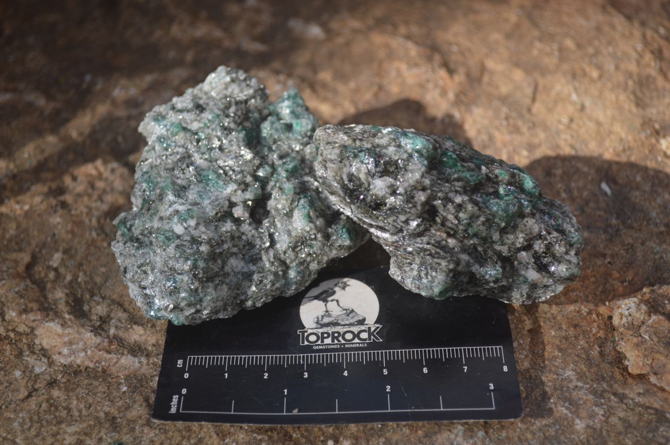 Natural Rare Emerald Mica In Matrix Cobbed Specimens x 12 From Mutoko, Zimbabwe - Toprock Gemstones and Minerals 