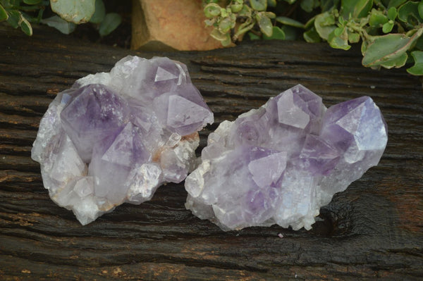 Natural Jacaranda Amethyst Clusters  x 3 From Mumbwa, Zambia - Toprock Gemstones and Minerals 