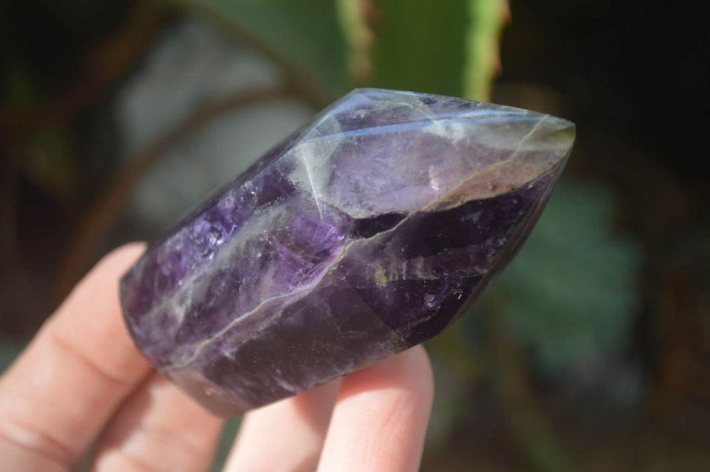 Polished Dark Purple Amethyst Points x 6 From Zambia - Toprock Gemstones and Minerals 