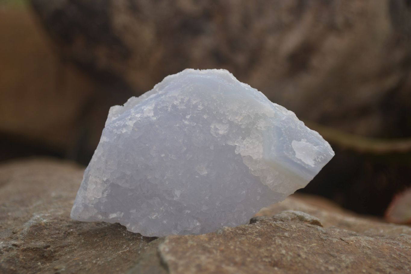 Natural Etched Blue Chalcedony Specimens  x 12 From Nsanje, Malawi - Toprock Gemstones and Minerals 