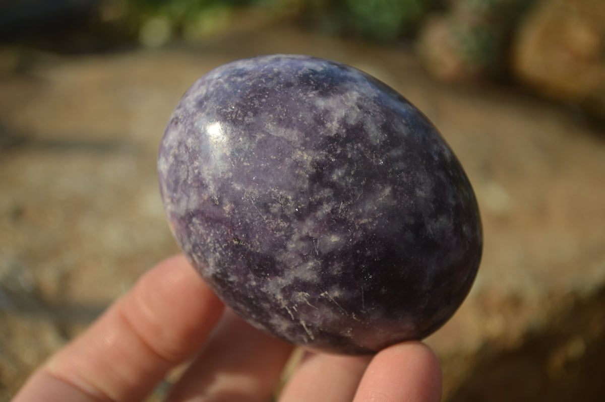 Polished Purple Lepidolite Palm Stones  x 12 From Zimbabwe - Toprock Gemstones and Minerals 