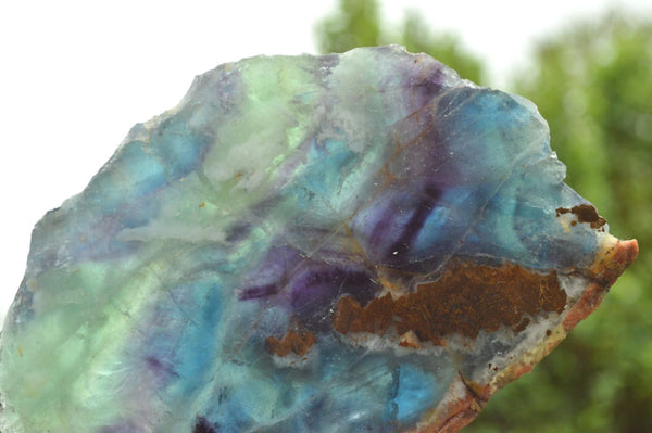 Polished Semi Translucent Watermelon Fluorite Slices x 5 From Uis, Namibia - TopRock