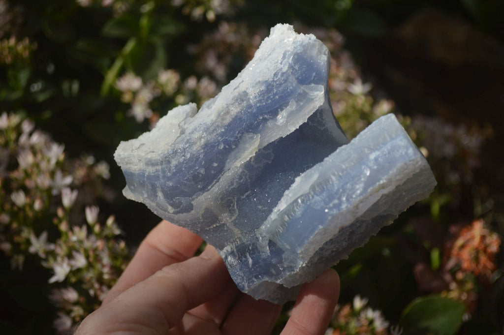 Natural Etched Blue Chalcedony Specimens  x 3 From Nsanje, Malawi - Toprock Gemstones and Minerals 
