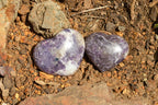 Polished Purple Lepidolite Mica Hearts  x 6 From Madagascar - TopRock