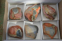 Polished One Side Polished Polychrome Jasper Nodules  x 6 From Mahajanga, Madagascar - Toprock Gemstones and Minerals 