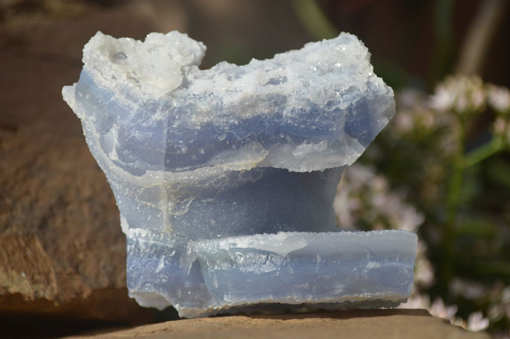 Natural Etched Blue Chalcedony Specimens  x 3 From Nsanje, Malawi - Toprock Gemstones and Minerals 