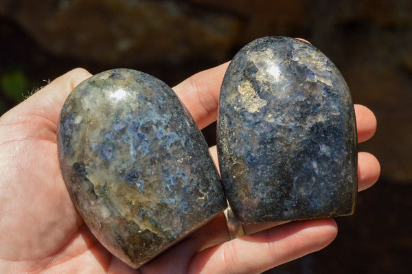 Polished Rare Iolite / Water Sapphire Standing Free Forms  x 6 From Madagascar - TopRock