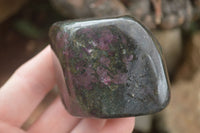 Polished Fluorescent Ruby Corundum In Chrome Verdite Free Forms x 4 From Zimbabwe - TopRock