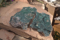 Natural Crystalline Micro Botryoidal Malachite Specimens  x 2 From Congo - Toprock Gemstones and Minerals 