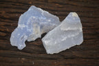 Natural Etched Blue Chalcedony Specimens  x 12 From Nsanje, Malawi - Toprock Gemstones and Minerals 