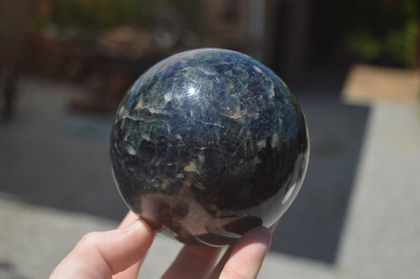 Polished Blue Iolite / Water Sapphire Sphere x 1 From Madagascar - TopRock