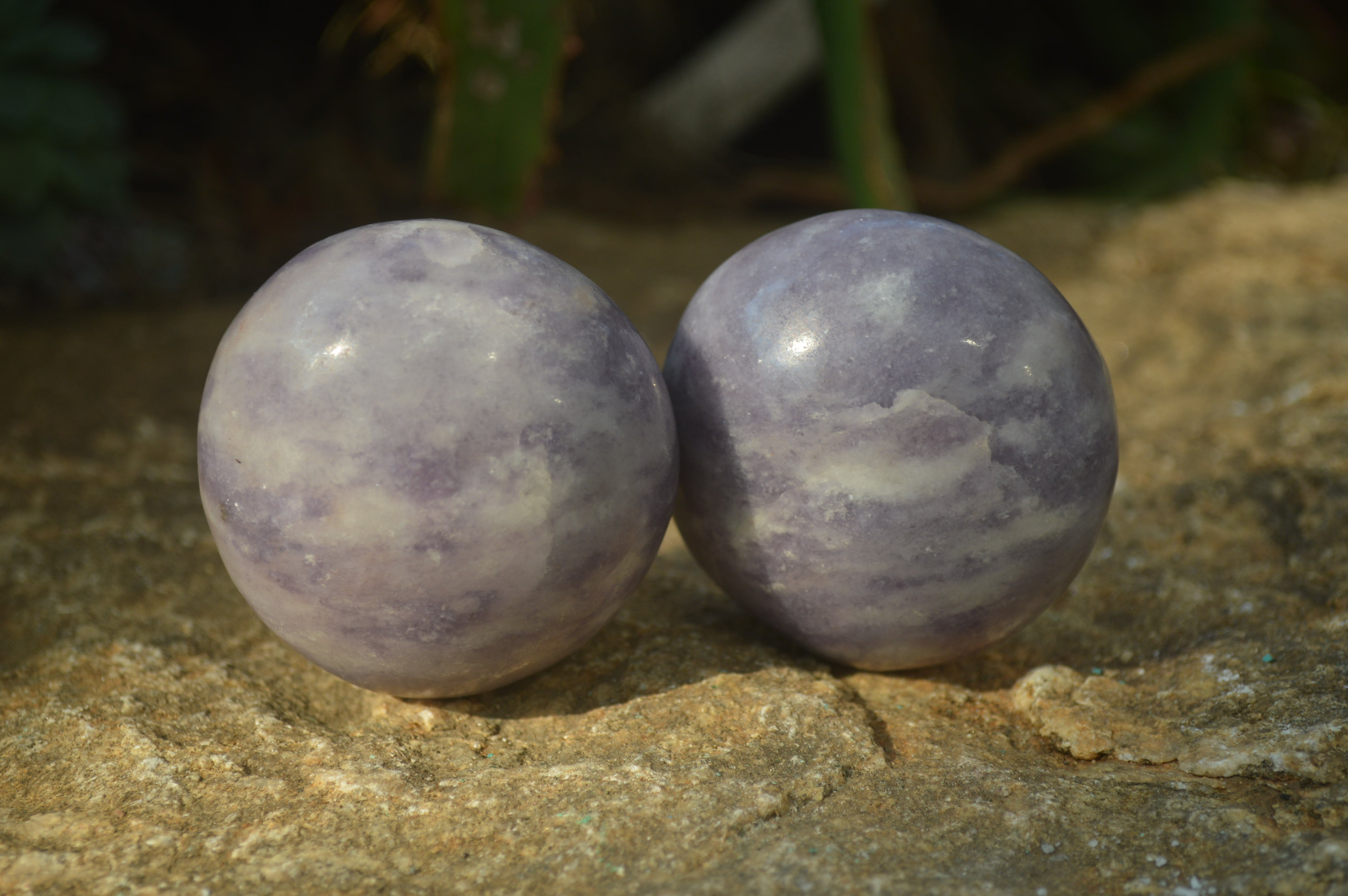Polished Purple Lepidolite Palm Stones  x 12 From Zimbabwe - Toprock Gemstones and Minerals 