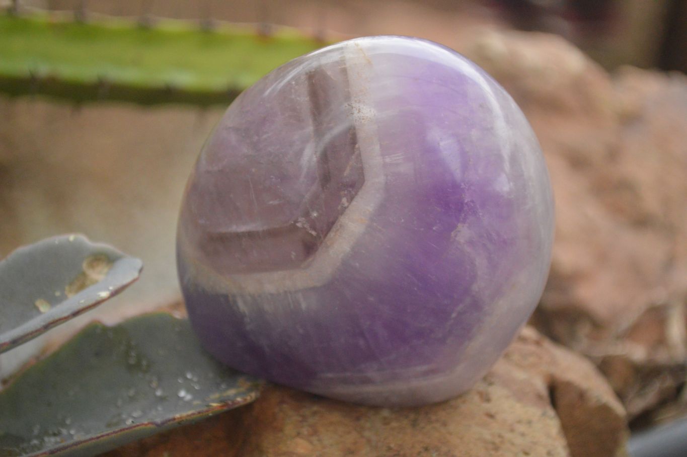 Polished Smokey Dream Amethyst Standing Free Forms  x 6 From Madagascar - Toprock Gemstones and Minerals 