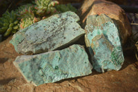Natural Drusy Chrysocolla & Malachite Dolomite Specimens x 3 From Congo - Toprock Gemstones and Minerals 