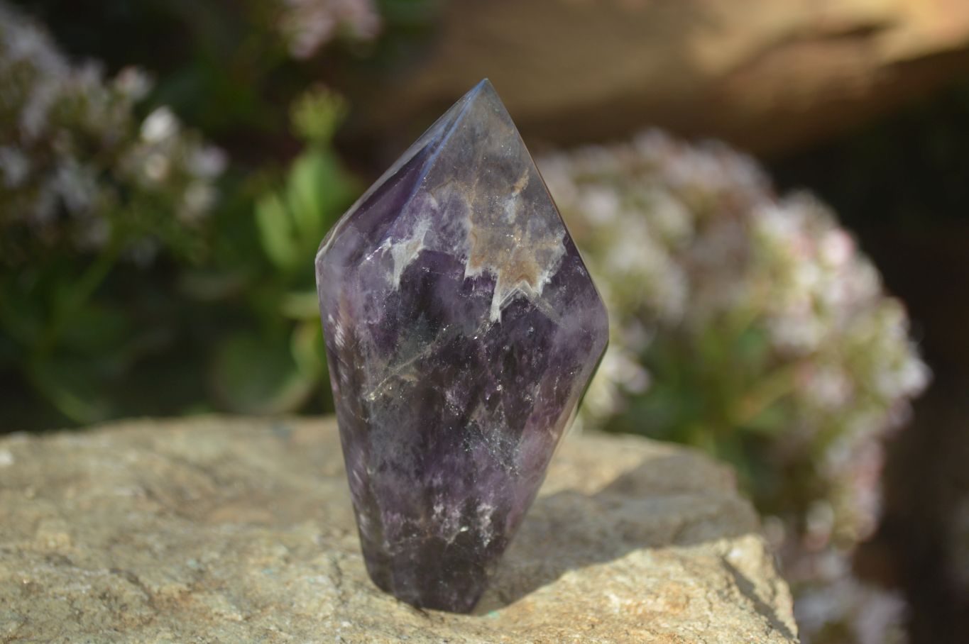 Polished Dark Purple Amethyst Points x 6 From Zambia - Toprock Gemstones and Minerals 