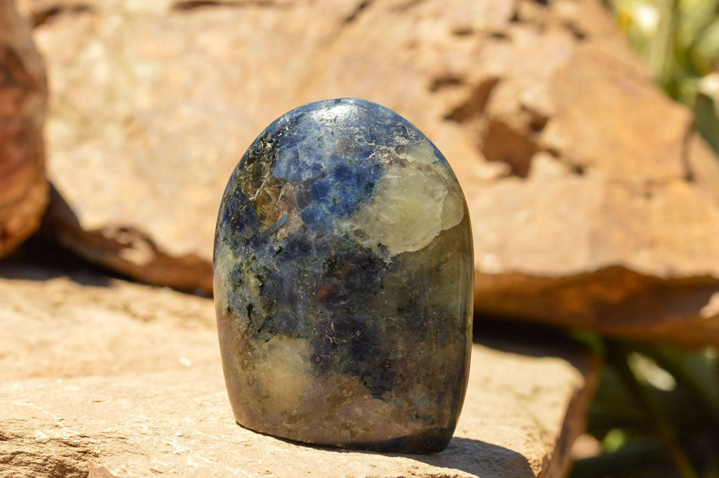 Polished Rare Iolite / Water Sapphire Standing Free Forms  x 6 From Madagascar - TopRock