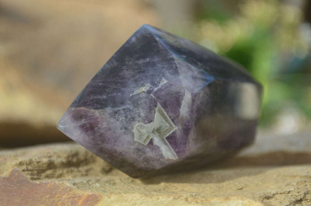 Polished Dark Purple Amethyst Points x 6 From Zambia - Toprock Gemstones and Minerals 