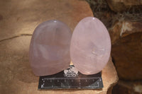 Polished  Pink Rose Quartz Standing Free Forms x 4 From Ambatondrazaka, Madagascar - TopRock