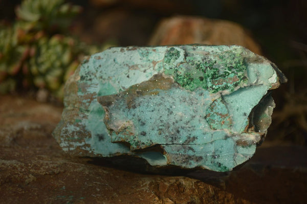 Natural Drusy Chrysocolla & Malachite Dolomite Specimens x 3 From Congo - Toprock Gemstones and Minerals 