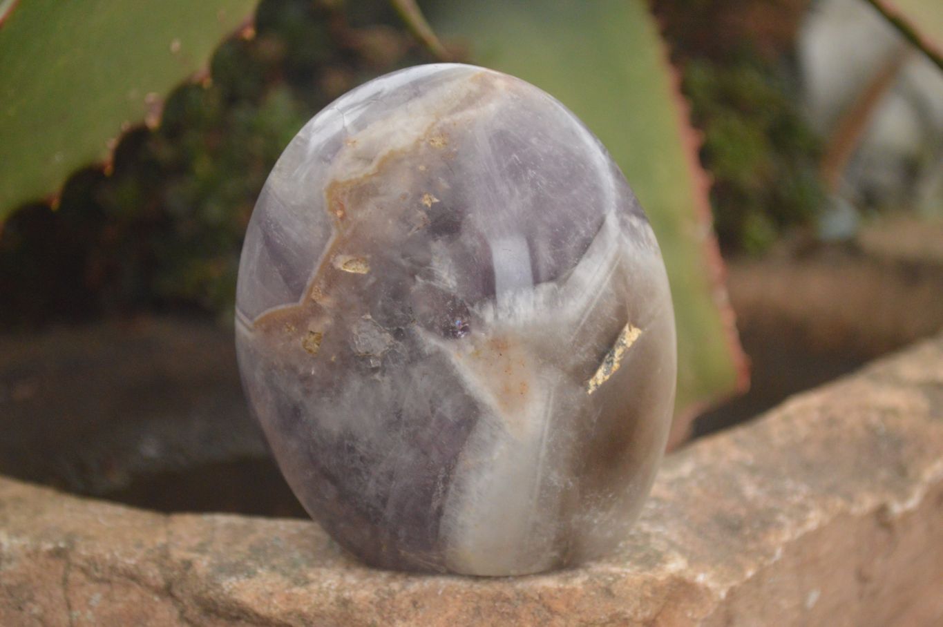 Polished Smokey Dream Amethyst Standing Free Forms  x 6 From Madagascar - Toprock Gemstones and Minerals 