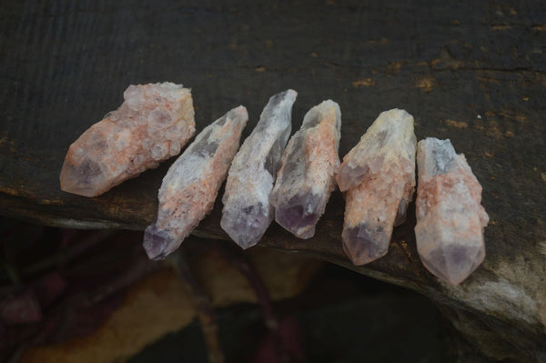 Natural Single Sugar Amethyst Crystals  x 35 From Zambia