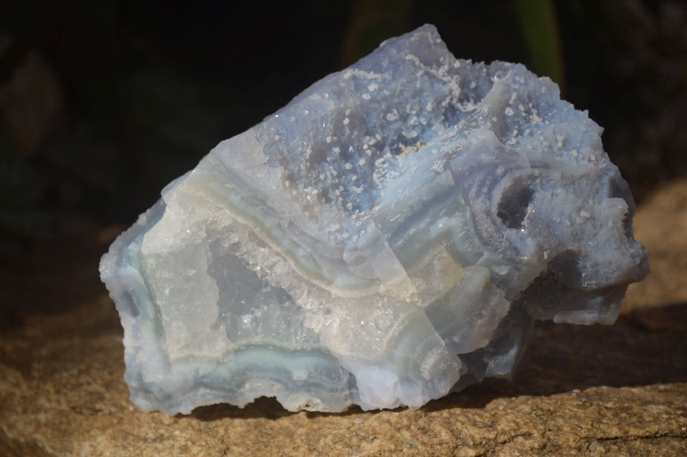 Natural Etched Blue Chalcedony Specimens  x 3 From Nsanje, Malawi - Toprock Gemstones and Minerals 
