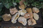 Natural Golden Limonite / Lemonite Quartz Clusters  x 12 From Zambia - Toprock Gemstones and Minerals 
