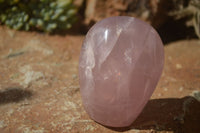 Polished  Pink Rose Quartz Standing Free Forms x 4 From Ambatondrazaka, Madagascar - TopRock
