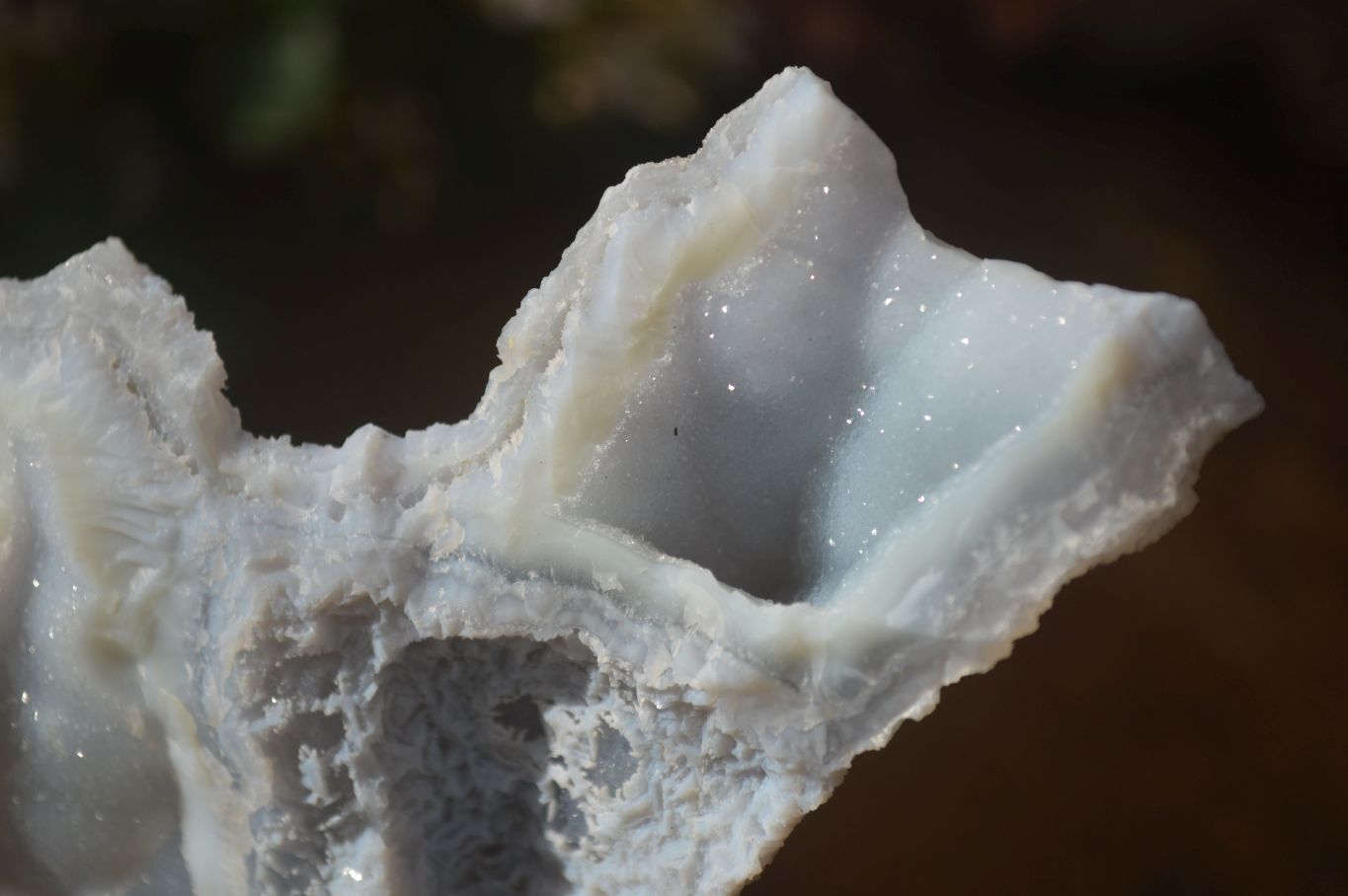 Natural Etched Blue Chalcedony Specimens  x 6 From Nsanje, Malawi - Toprock Gemstones and Minerals 