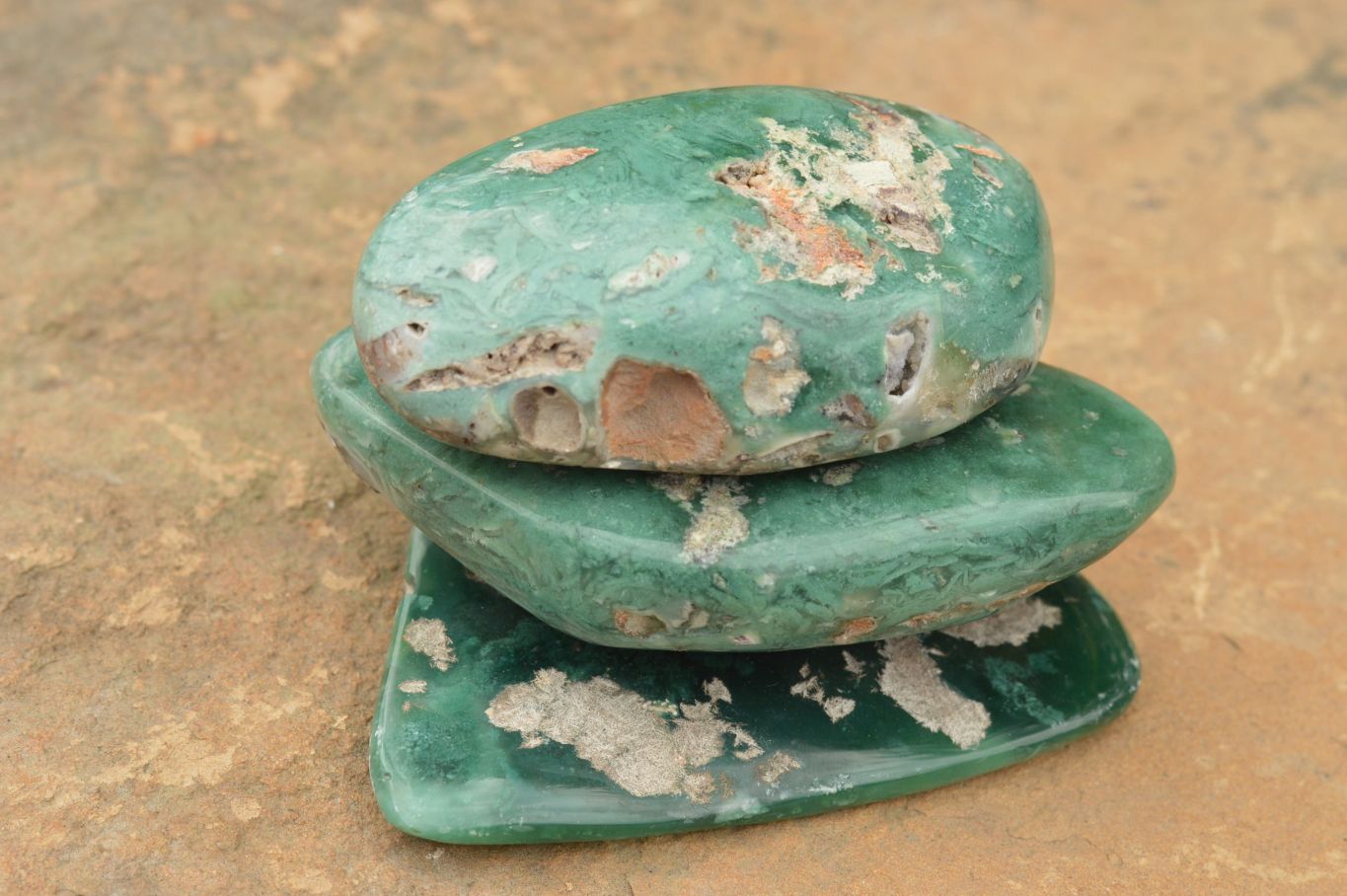 Polished Large Green Mtorolite / Chrome Chrysoprase Free Forms  x 6 From Mutorashanga, Zimbabwe - TopRock