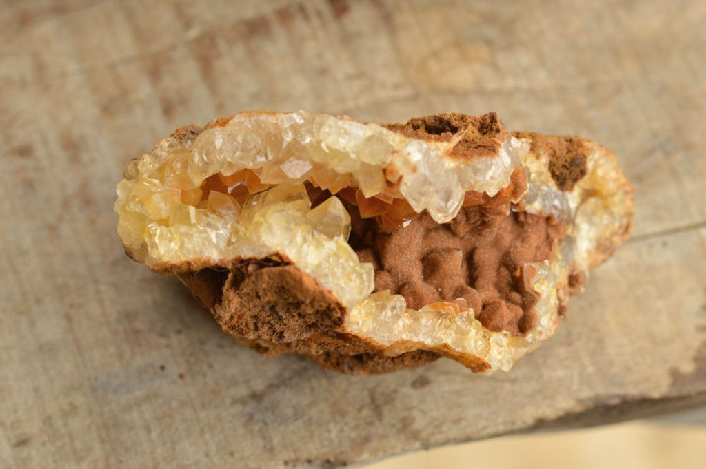 Natural Small Golden Limonite / Lemonite Quartz Clusters  x 12 From Mwinilunga, Zambia - TopRock