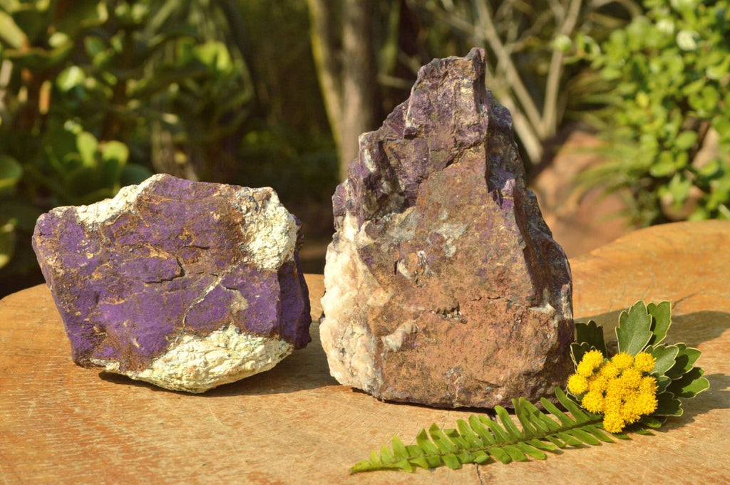 Natural Rare Metallic Purpurite Cobbed Specimens  x 2 From Namibia - TopRock