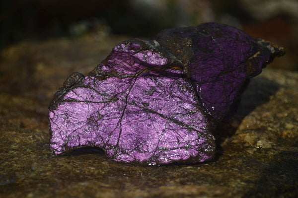 Natural Metallic Purpurite Cobbed Specimens x 3 From Erongo, Namibia - Toprock Gemstones and Minerals 