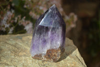 Polished Chevron Amethyst Points x 4 From Zambia