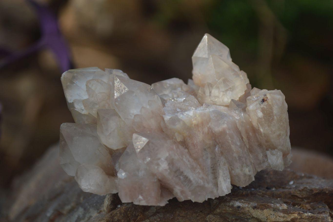 Natural Smokey Quartz Clusters  x 3 From Luena, Congo - Toprock Gemstones and Minerals 