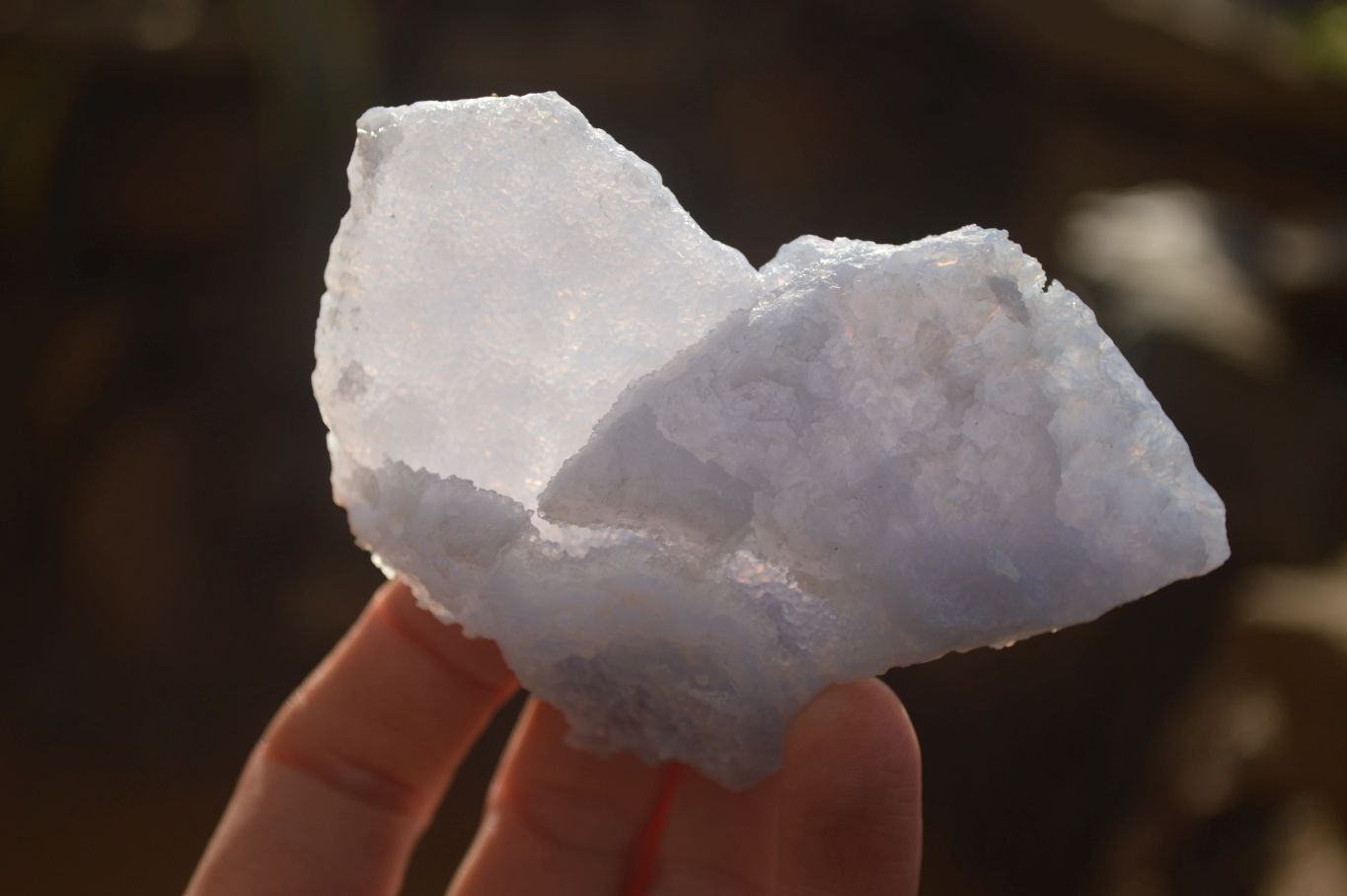 Natural Etched Blue Chalcedony Specimens  x 6 From Nsanje, Malawi - Toprock Gemstones and Minerals 