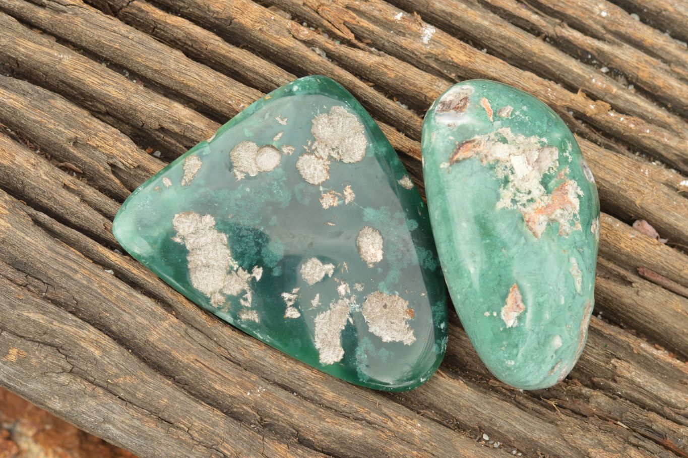 Polished Large Green Mtorolite / Chrome Chrysoprase Free Forms  x 6 From Mutorashanga, Zimbabwe - TopRock