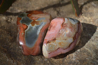 Polished One Side Polished Polychrome Jasper Nodules  x 6 From Mahajanga, Madagascar - Toprock Gemstones and Minerals 